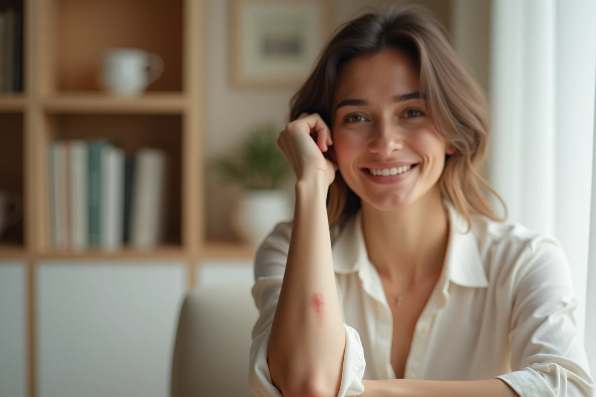 Femme avec fragrance ombre nomad sur le bras intérieur
