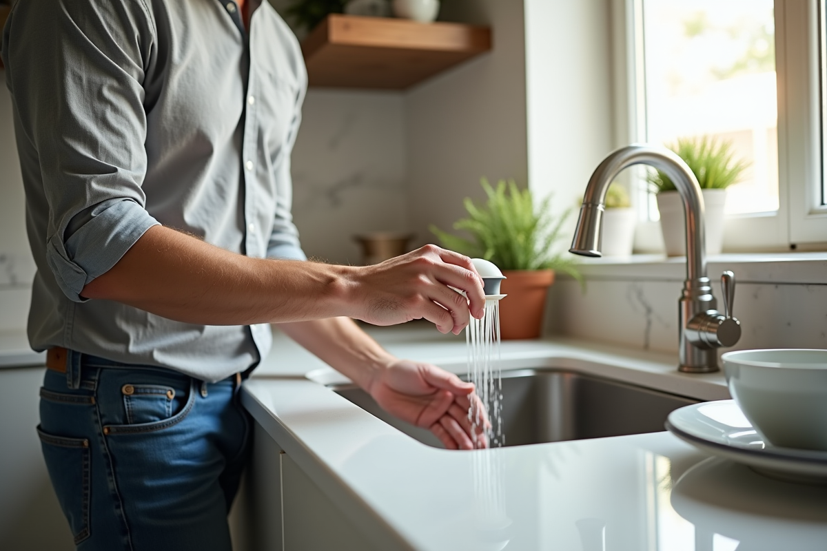 Homme utilisant une brosse silicone pour protéger ses ongles gel